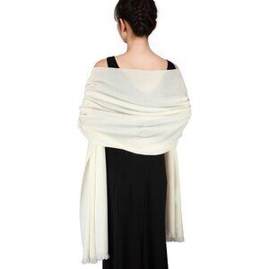 🆕 Women Cream Wedding Evening Dress Pashmina Shawl Winter Foulard Femme Wraps